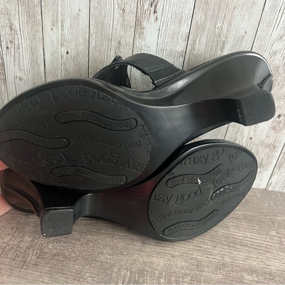 Dr. Scholl's Feel Crazy Good Black Animal Print Heels Sandals 6.5 - Picture 4 of 5